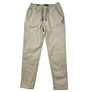 Silver Jeans Joggers Boys 10 Nathan Skinny Flannel Lined Khaki Drawstring Casual